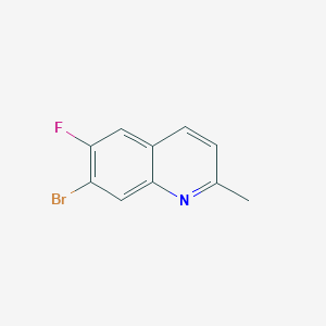 molecular formula C10H7BrFN B8723826 7-Bromo-6-fluoro-2-methylquinoline 