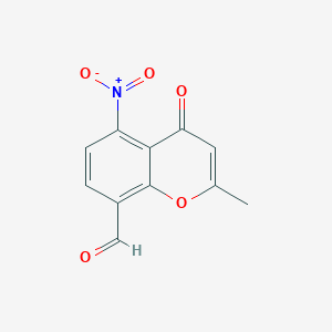 molecular formula C11H7NO5 B8723846 2-Methyl-5-nitro-4-oxo-4H-chromene-8-carbaldehyde CAS No. 921609-25-8