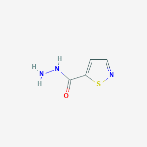 molecular formula C4H5N3OS B8723867 1,2-Thiazole-5-carbohydrazide CAS No. 89033-31-8