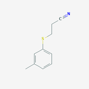 molecular formula C10H11NS B8723873 3-[(3-Methylphenyl)sulfanyl]propanenitrile CAS No. 62508-40-1