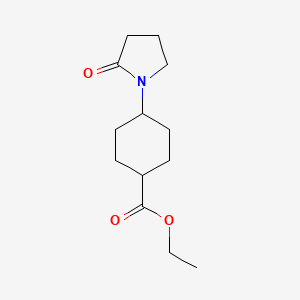 molecular formula C13H21NO3 B8723886 Ethyl 4-(2-oxopyrrolidin-1-yl)cyclohexane-1-carboxylate CAS No. 820232-26-6