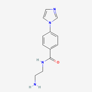molecular formula C12H14N4O B8723901 N-(2-Aminoethyl)-4-(1H-imidazol-1-yl)benzamide CAS No. 125903-44-8