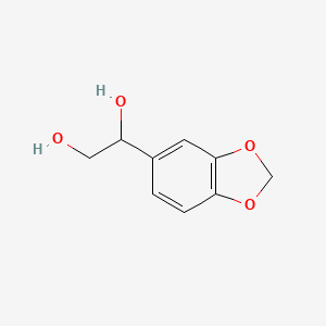 molecular formula C9H10O4 B8723903 1-(2H-1,3-Benzodioxol-5-yl)ethane-1,2-diol CAS No. 141505-70-6