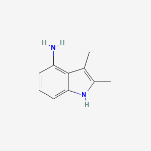 molecular formula C10H12N2 B8723964 2,3-Dimethyl-1H-indol-4-amine CAS No. 135855-64-0