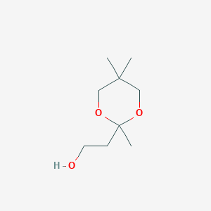 molecular formula C9H18O3 B8724029 2-(2,5,5-Trimethyl-1,3-dioxan-2-yl)ethanol CAS No. 83862-44-6