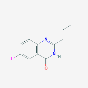 molecular formula C11H11IN2O B8724077 6-Iodo-2-propyl-quinazolin-4(3H)-one 