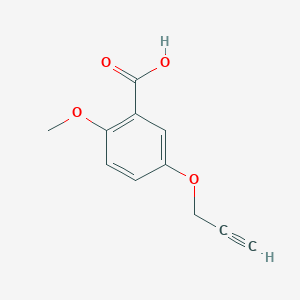 molecular formula C11H10O4 B8724094 2-Methoxy-5-[(prop-2-yn-1-yl)oxy]benzoic acid CAS No. 85608-01-1