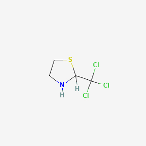 molecular formula C4H6Cl3NS B8724100 2-(Trichloromethyl)-1,3-thiazolidine CAS No. 23025-71-0