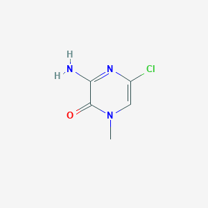 molecular formula C5H6ClN3O B8724107 3-amino-5-chloro-1-methyl-2(1H)-pyrazinone 