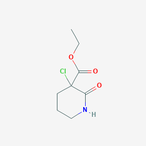 molecular formula C8H12ClNO3 B8724126 Ethyl 3-chloro-2-oxopiperidine-3-carboxylate 