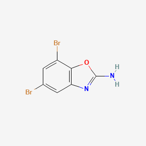 molecular formula C7H4Br2N2O B8724137 Benzoxazole, 2-amino-5,7-dibromo- CAS No. 52112-67-1