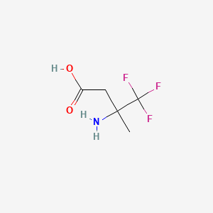 molecular formula C5H8F3NO2 B8724140 3-Amino-4,4,4-trifluoro-3-methylbutanoic acid 