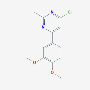 molecular formula C13H13ClN2O2 B8724147 4-Chloro-6-(3,4-dimethoxyphenyl)-2-methylpyrimidine 