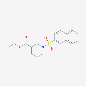 molecular formula C18H21NO4S B8724184 Ethyl 1-(2-naphthylsulphonyl)piperidine-3-carboxylate 