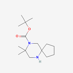 molecular formula C15H28N2O2 B8724194 tert-Butyl 8,8-dimethyl-6,9-diazaspiro[4.5]decane-9-carboxylate 