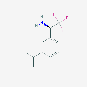 molecular formula C11H14F3N B8724258 (R)-2,2,2-Trifluoro-1-(3-isopropyl-phenyl)-ethylamine 
