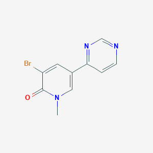 molecular formula C10H8BrN3O B8724276 3-Bromo-1-methyl-5-(pyrimidin-4-yl)pyridin-2(1H)-one CAS No. 89996-20-3