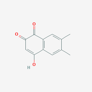 molecular formula C12H10O3 B8724303 1,4-Naphthalenedione, 2-hydroxy-6,7-dimethyl- 