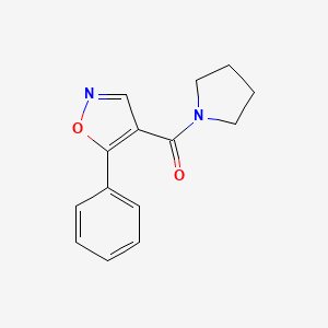 molecular formula C14H14N2O2 B8724328 5-Phenyl-4-(pyrrolidin-1-ylcarbonyl)isoxazole 