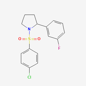 (RS)-1-(4-Chloro-benzenesulfonyl)-2-(3-fluoro-phenyl)-pyrrolidine
