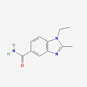 1-Ethyl-2-methyl-5-carbamyl-benzimidazole