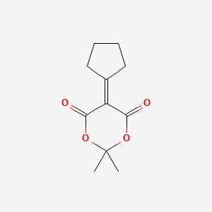 molecular formula C11H14O4 B8724457 5-Cyclopentylidene-2,2-dimethyl-1,3-dioxane-4,6-dione CAS No. 3968-30-7
