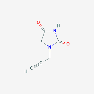 molecular formula C6H6N2O2 B8724484 1-Propargyl-2,4-dioxoimidazolidine 