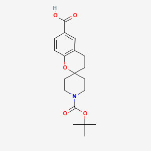 molecular formula C19H25NO5 B8724499 tert-Butyl 6-carboxy-spiro[chroman-2,4'-piperidine]-1'-carboxylate 
