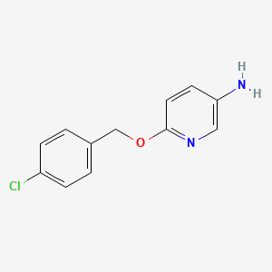 molecular formula C12H11ClN2O B8724507 5-Amino-2-[p-chlorobenzyloxy]pyridine CAS No. 88166-58-9