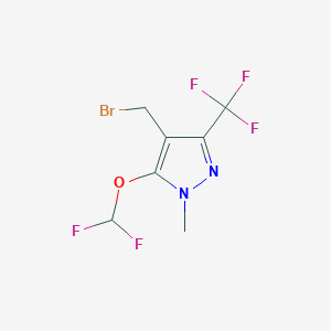 molecular formula C7H6BrF5N2O B8724551 4-bromomethyl-5-difluoromethoxy-1-methyl-3-trifluoromethyl-1H-pyrazole 