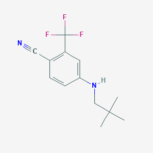 molecular formula C13H15F3N2 B8724575 4-[(2,2-Dimethylpropyl)amino]-2-(trifluoromethyl)benzonitrile CAS No. 821777-34-8