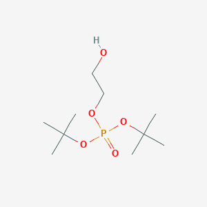 molecular formula C10H23O5P B8724588 Phosphoric acid, bis(1,1-dimethylethyl) 2-hydroxyethyl ester 