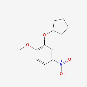 B8724740 1-Cyclopentyloxy-2-methoxy-5-nitrobenzene CAS No. 154464-25-2