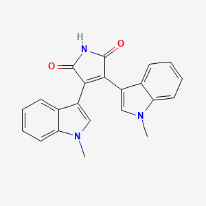 molecular formula C22H17N3O2 B8724790 1H-Pyrrole-2,5-dione, 3,4-bis(1-methyl-1H-indol-3-yl)- CAS No. 125313-72-6