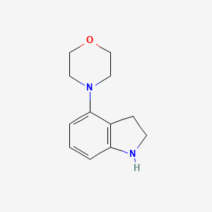 molecular formula C12H16N2O B8724829 4-(Indolin-4-yl)morpholine 