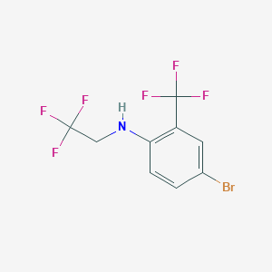 molecular formula C9H6BrF6N B8724834 4-bromo-N-(2,2,2-trifluoroethyl)-2-(trifluoromethyl)aniline CAS No. 821777-81-5