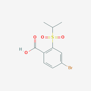 molecular formula C10H11BrO4S B8724839 4-Bromo-2-(isopropylsulfonyl)benzoic acid 