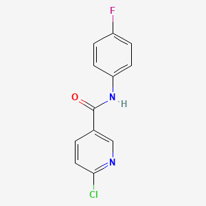 molecular formula C12H8ClFN2O B8724856 6-Chloro-N-(4-Fluorophenyl)Nicotinamide 