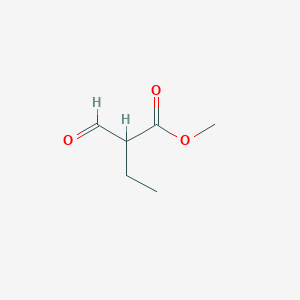 molecular formula C6H10O3 B8724904 Methyl 2-formylbutanoate CAS No. 63857-18-1