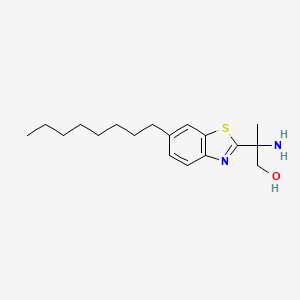 molecular formula C18H28N2OS B8724917 2-Amino-2-(6-octylbenzo[d]thiazol-2-yl)propan-1-ol 