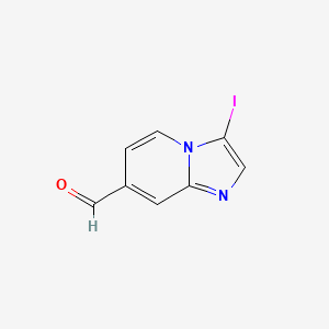molecular formula C8H5IN2O B8724920 3-Iodoimidazo[1,2-a]pyridine-7-carbaldehyde 
