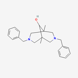 molecular formula C23H30N2O B8724934 3,7-Dibenzyl-1,5-dimethyl-3,7-diazabicyclo[3.3.1]nonan-9-ol 