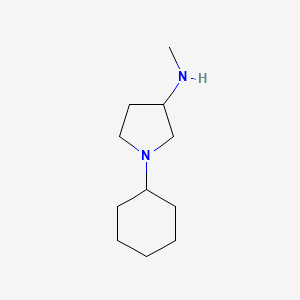 molecular formula C11H22N2 B8724941 1-Cyclohexyl-N-methylpyrrolidin-3-amine CAS No. 50734-01-5
