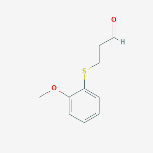 molecular formula C10H12O2S B8724983 3-[(2-Methoxyphenyl)sulfanyl]propanal 