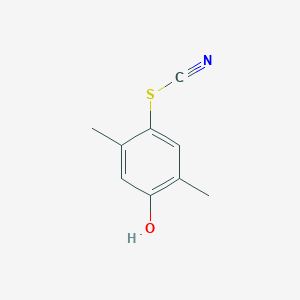 molecular formula C9H9NOS B8725015 4-hydroxy-2,5-dimethylphenyl thiocyanate 