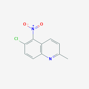 molecular formula C10H7ClN2O2 B8725033 6-Chloro-2-methyl-5-nitroquinoline CAS No. 77483-85-3