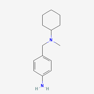 molecular formula C14H22N2 B8725035 4-(N-cyclohexyl-N-methylaminomethyl)aniline 