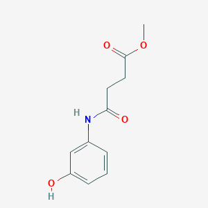 molecular formula C11H13NO4 B8725037 Methyl 4-(3-hydroxyanilino)-4-oxobutanoate CAS No. 101133-70-4