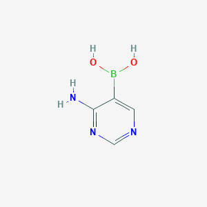 molecular formula C4H6BN3O2 B8725043 (4-Aminopyrimidin-5-yl)boronic acid 