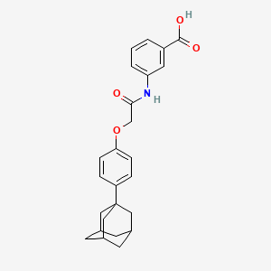 molecular formula C25H27NO4 B8725054 3-[2-(4-Adamantan-1-yl-phenoxy)-acetylamino]-benzoic acid 